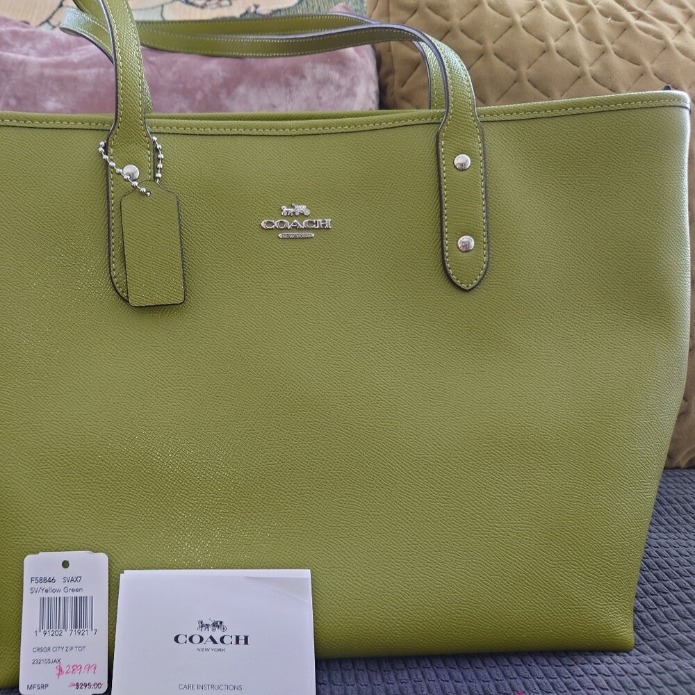 Coach Crossgrain City Zip Tote
